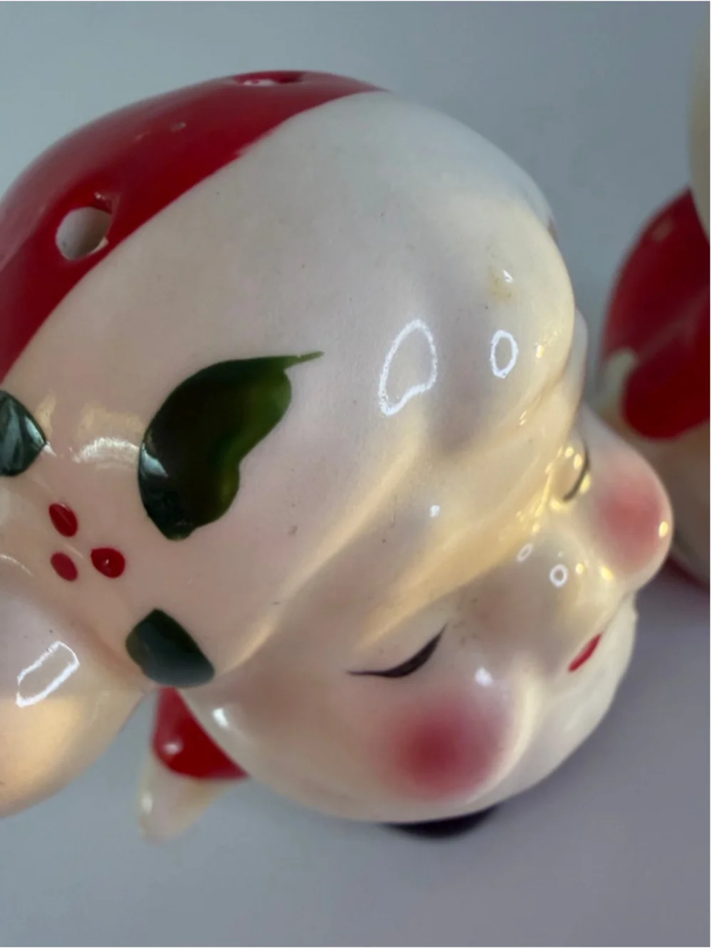 Vintage Mr and Mrs Santa Claus as ceramic salt and pepper shakers